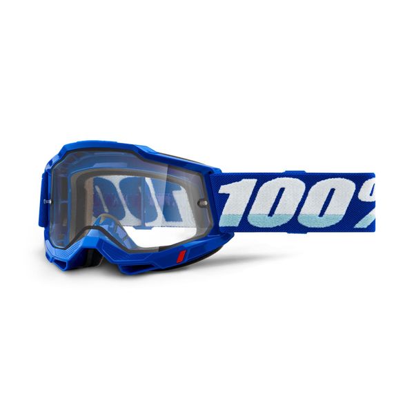 100% Accuri 2 Enduro MX Goggles Blue / Clear Lens click to zoom image