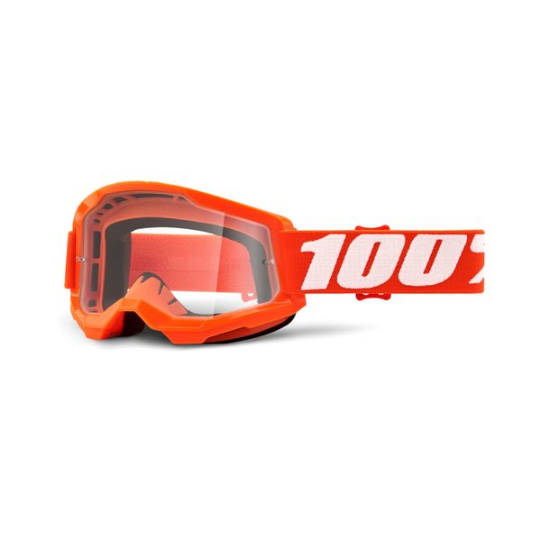 100% Strata 2 Goggle Orange / Clear Lens click to zoom image