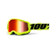 100% Strata 2 Goggle Yellow / Red Mirror Lens