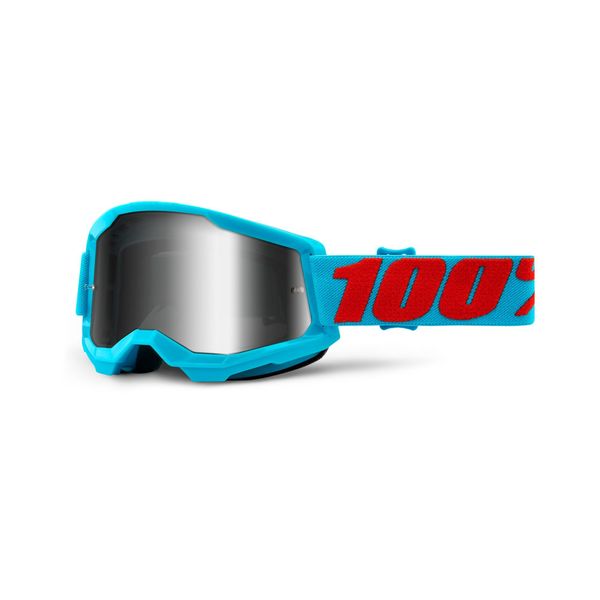 100% Strata 2 Goggle Summit / Silver Mirror Lens click to zoom image