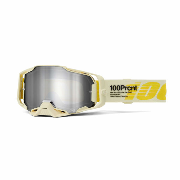 100% Armega Goggle Barley / Mirror Silver Lens click to zoom image
