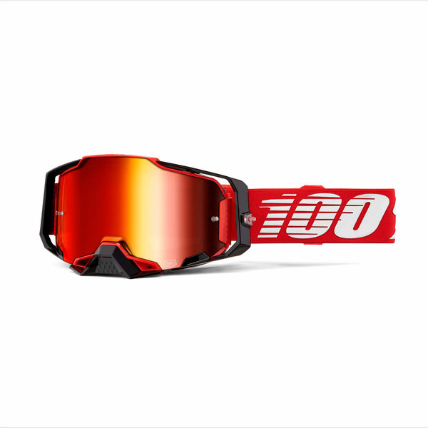 100% Armega Goggle Red / Mirror Red Lens click to zoom image