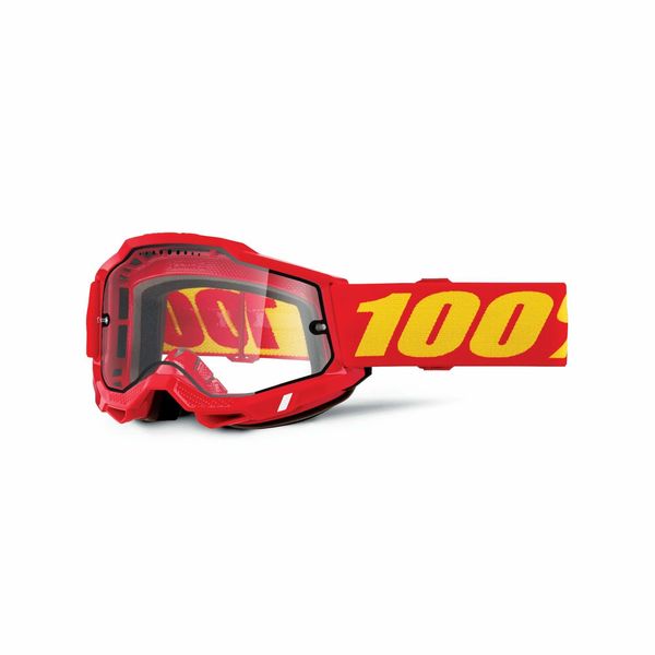 100% Accuri 2 Enduro MTB Goggles Red / Clear Lens click to zoom image