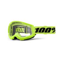 100% Strata 2 Goggle Neon Yellow / Clear Lens