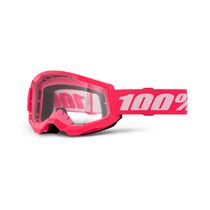 100% Strata 2 Goggle Pink / Clear Lens