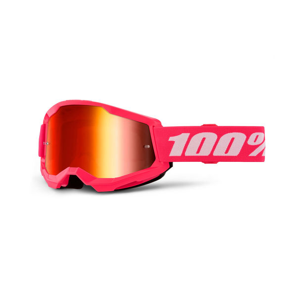 100% Strata 2 Goggle Pink / Red Mirror Lens click to zoom image