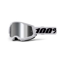 100% Strata 2 Goggle White / Silver Mirror Lens