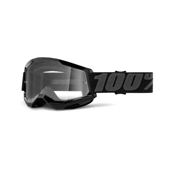 100% Strata 2 Goggle Black / Clear Lens click to zoom image