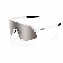 100% S3 Glasses - Matte White / HiPER Silver Mirror Lens