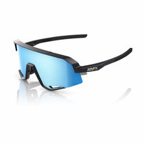 100% Slendale Glasses - Matte Black / HiPER Blue Multilayer Mirror Lens