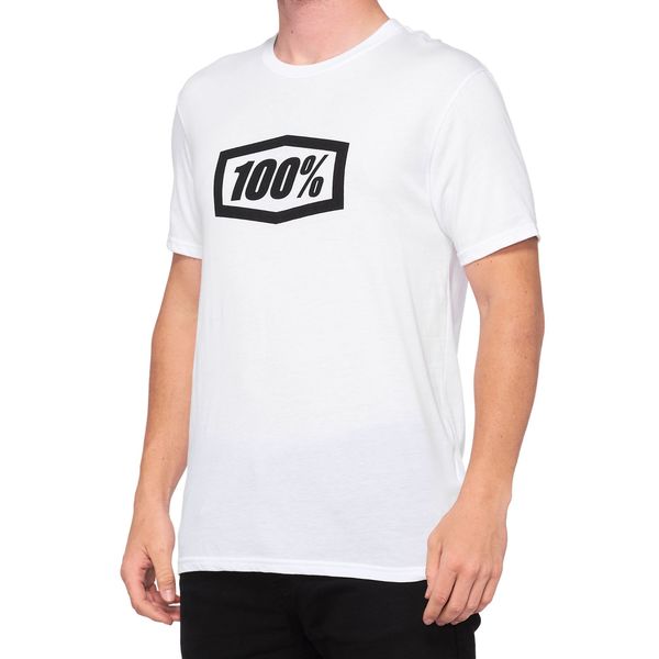 100% ICON Short Sleeve T-Shirt White click to zoom image