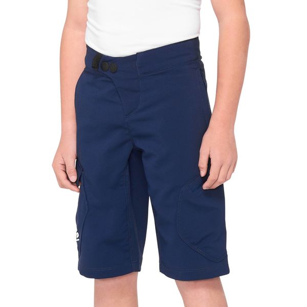 100% Ridecamp Youth Shorts 2022 Navy click to zoom image