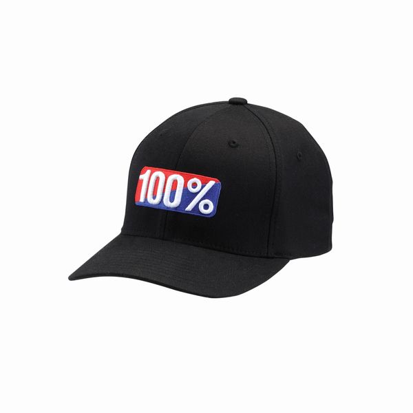 100% Classic Flexfit Hat Black click to zoom image