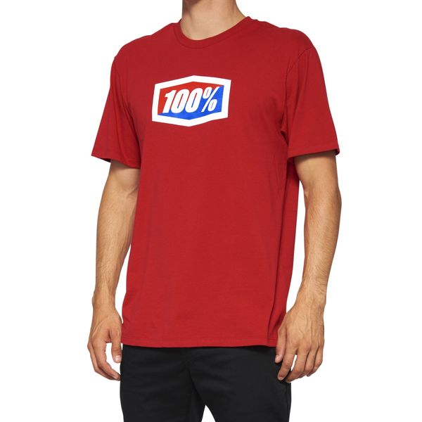 100% OFFICIAL Short Sleeve T-Shirt Red click to zoom image