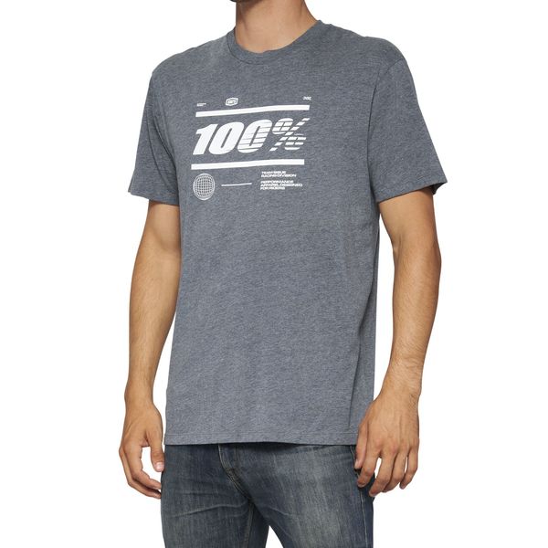 100% GLOBAL Short Sleeve T-Shirt Heather Grey click to zoom image
