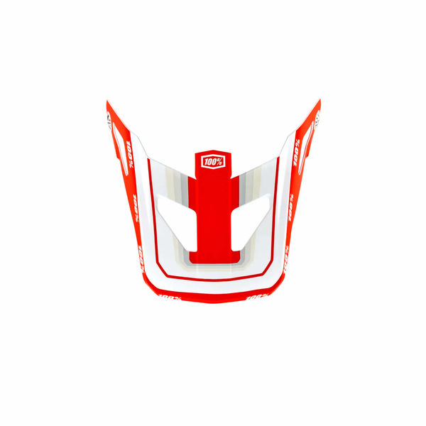 100% Status Replacement Visor - Topenga Red/White click to zoom image