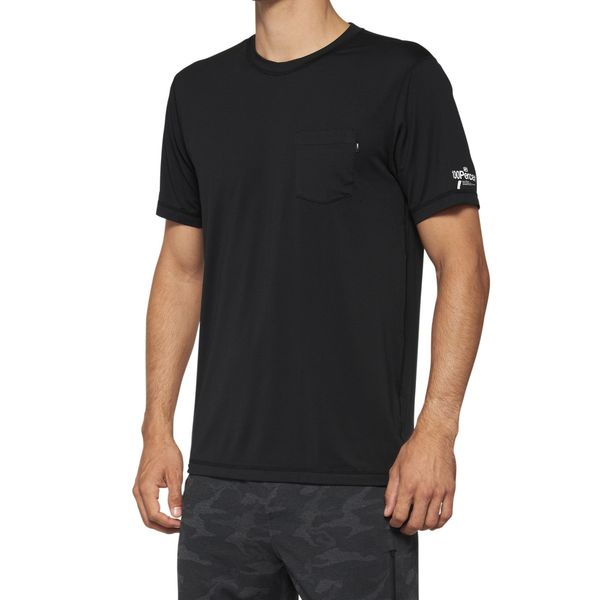100% MISSION Athletic Short Sleeve T-shirt Black click to zoom image