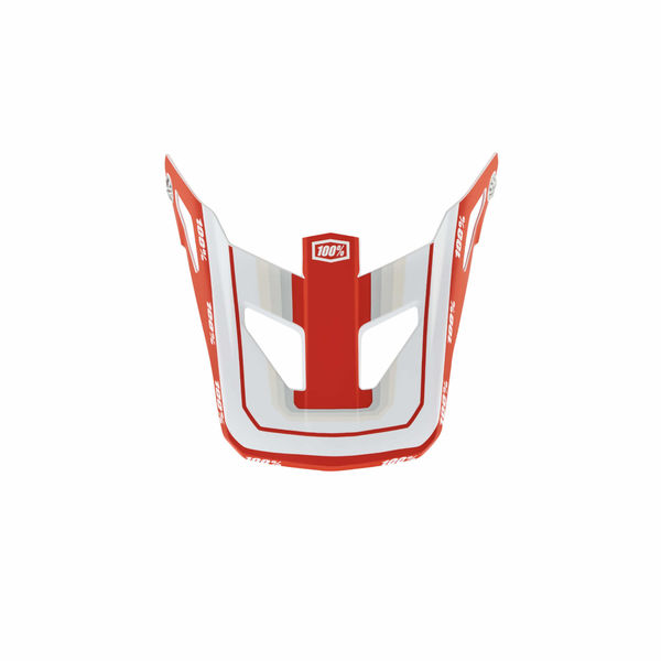 100% Status Youth Replacement Visor Topenga Red / White click to zoom image