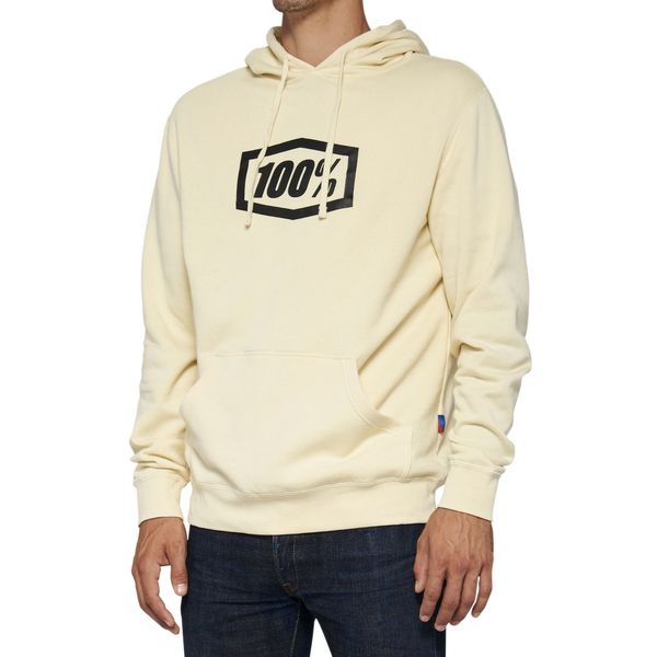 100% Icon Pullover Hoodie Chalk click to zoom image