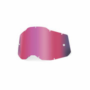 100% Accuri 2 / Strata 2 Replacement Lens - Sheet Mirror Pink Lens 