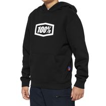 100% ICON Pullover Youth Hoodie Black