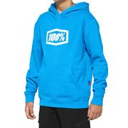 100% ICON Pullover Youth Hoodie Skyblue 