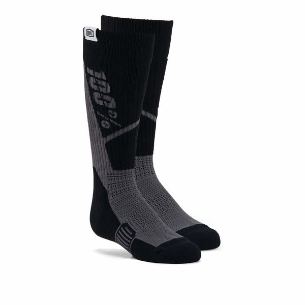 100% TORQUE Youth Thick Comfort MX Socks Black click to zoom image