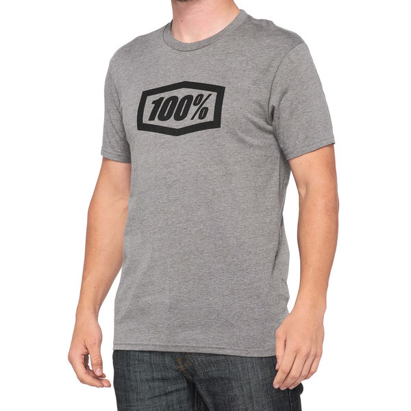 100% ESSENTIAL T-Shirt Heather Grey click to zoom image