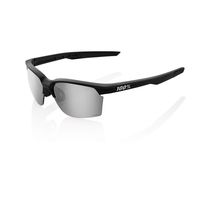 100% Sportcoupe Glasses - Matte Black / HiPER Silver Mirror Lens