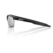100% Sportcoupe Glasses - Matte Black / HiPER Silver Mirror Lens click to zoom image