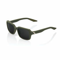 100% Rideley Glasses - Soft Tact Army Green / Black Mirror Lens
