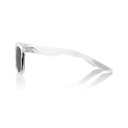 100% Hudson Glasses - Polished Crystal Haze / Black Mirror Lens click to zoom image