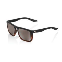 100% Renshaw Glasses - Soft Tact Black/Havana Fade / HiPER Silver Mirror Lens