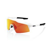 100% Speedcraft SL Glasses - Soft Tact Off White / HiPER Red Multilayer Mirror