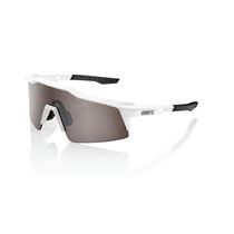 100% Speedcraft SL Glasses - Matte White / HiPER Silver Mirror Lens