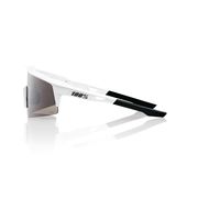100% Speedcraft SL Glasses - Matte White / HiPER Silver Mirror Lens click to zoom image