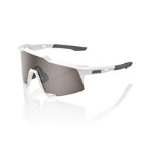 100% Speedcraft Glasses - Matte White / HiPER Silver Mirror Lens