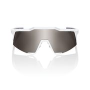 100% Speedcraft Glasses - Matte White / HiPER Silver Mirror Lens click to zoom image