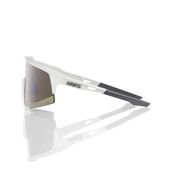 100% Speedcraft Glasses - Matte White / HiPER Silver Mirror Lens click to zoom image
