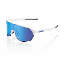 100% S2 Glasses - Matte White / HiPER Blue Multilayer Mirror Lens