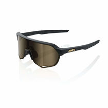 100% S2 Glasses - Matte Black / Soft Gold Mirror Lens