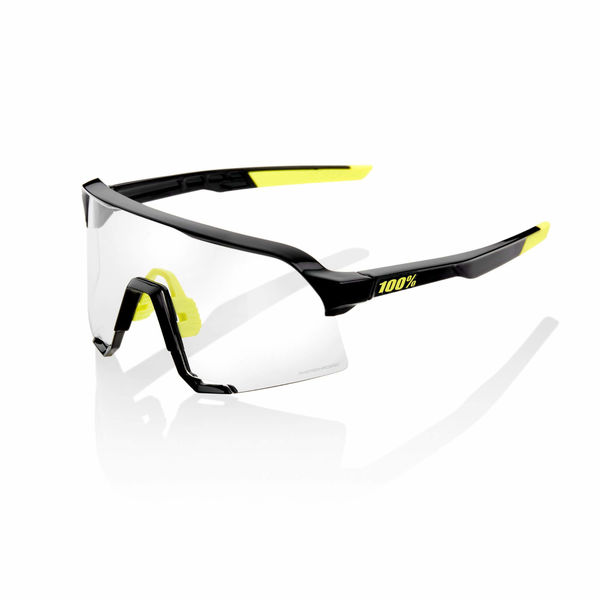 100% S3 Glasses - Gloss Black / Photochromic Lens click to zoom image