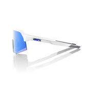 100% S3 Glasses - Matte White / HiPER Blue Multilayer Mirror Lens click to zoom image