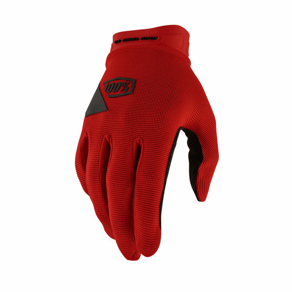 100% Ride Camp Gel Gloves Red click to zoom image