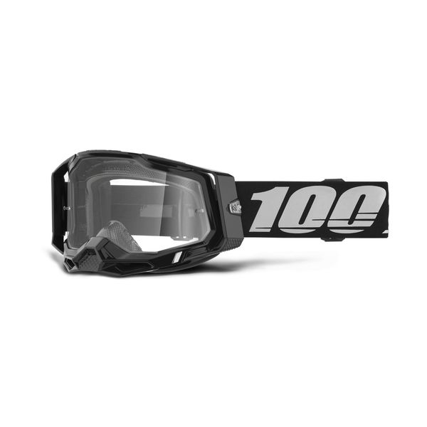 100% Racecraft 2 Goggle Black / Clear Lens click to zoom image