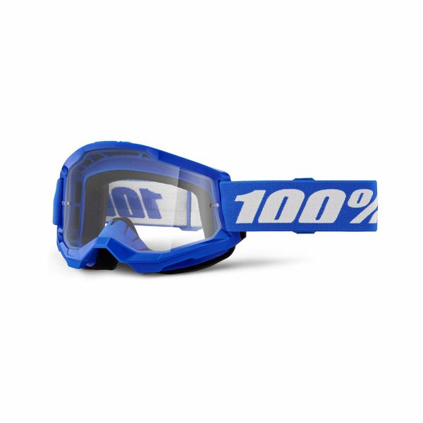 100% Strata 2 Youth Goggle Blue / Clear Lens click to zoom image