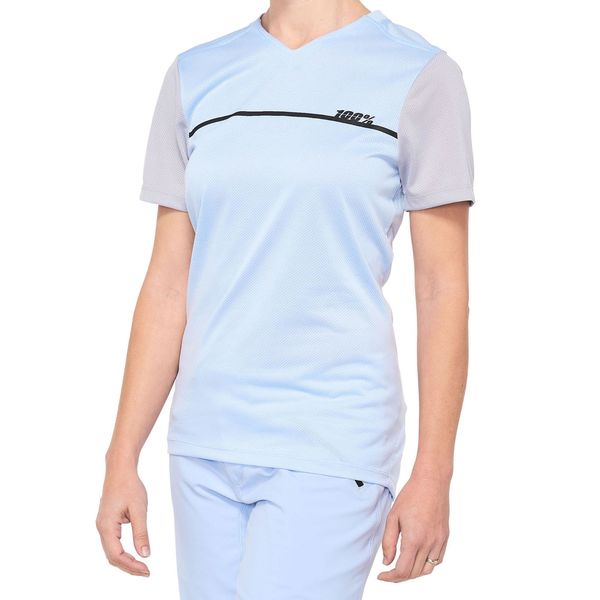 100% Ridecamp Women's Jersey Powder Blue / Grey click to zoom image
