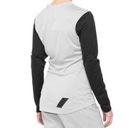 100% Ridecamp Women's Long Sleeve Jersey Grey / Black click to zoom image