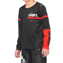 100% R-Core Youth Jersey Black / Red