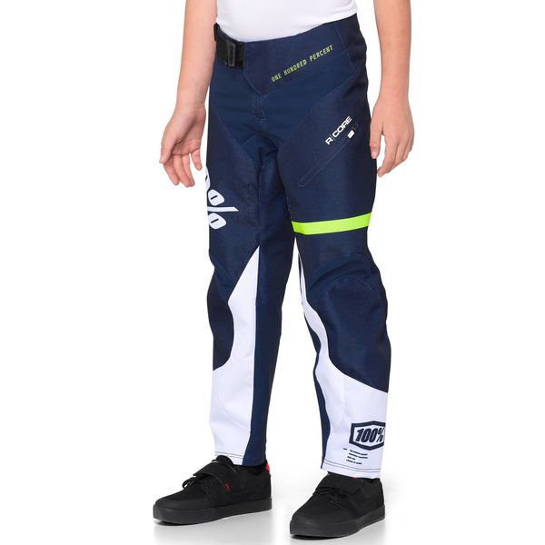 100% R-Core Youth Pants Dark Blue / Yellow click to zoom image